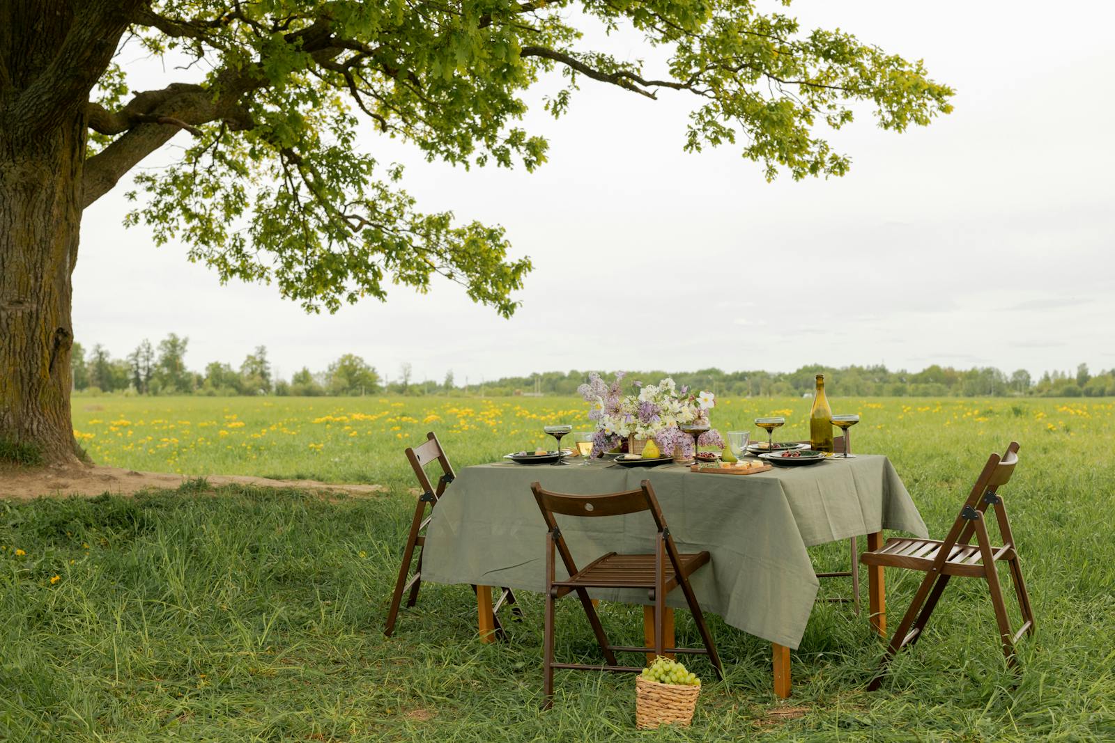 Warm ambient lighting at an outdoor gathering